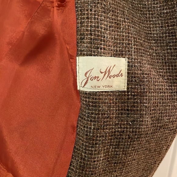 Vintage 80’s Tweed Brown Blazer - Picture 4 of 6